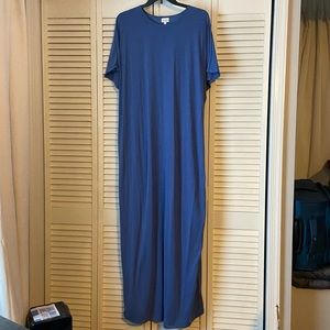 Lularoe Maria maxi dress 3XL heather blue